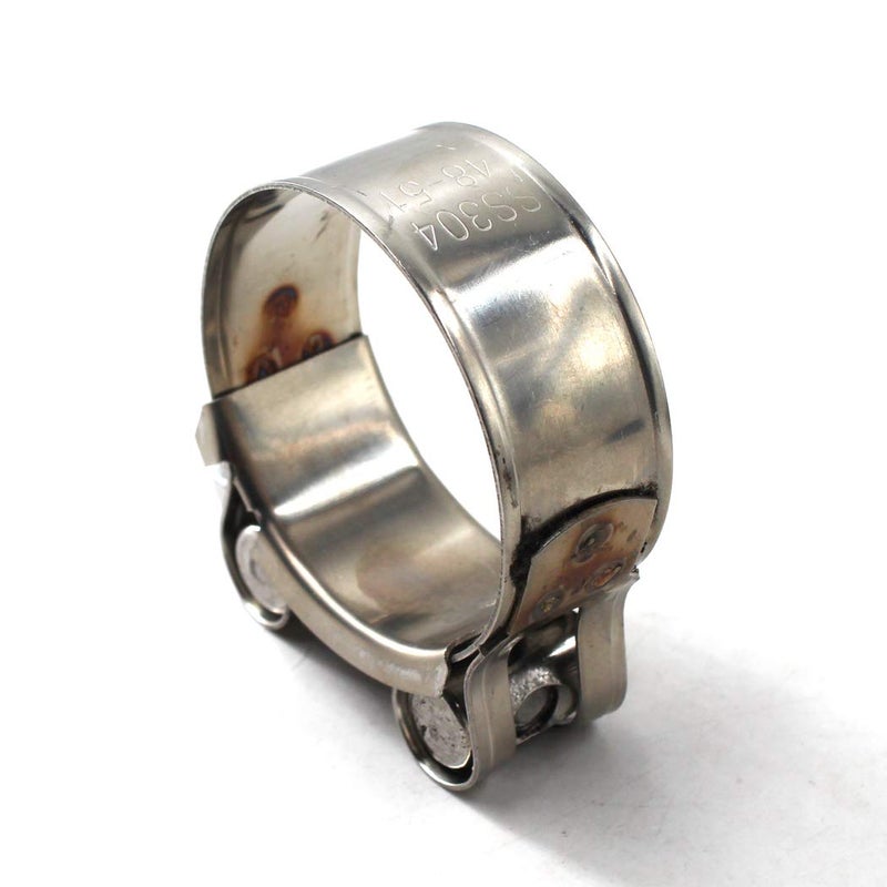 Flomore 74-79mm T-Bolt Clamp 304 Stainless Steel Pipe Clamp Heavy Duty Hose Clamp (Pack of2) - Image 3
